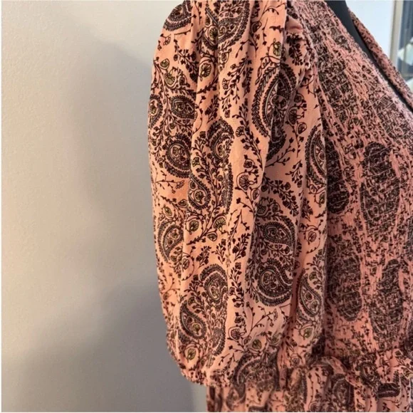 Universal Women’s Elegant Pink Paisley Mini Sundress Size L - Picture 5 of 10